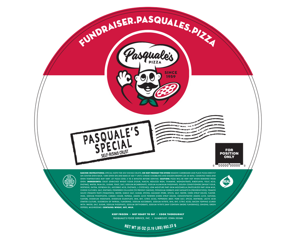 Pasquales Fundraiser Pizza Exclusive